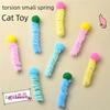 Candy Colored Twisty Stick Cat Teaser 4 Pack Feather Wand Toy Kitten Chew Play Chase Exercise Pet Supplies for Indoor Cats Kitty