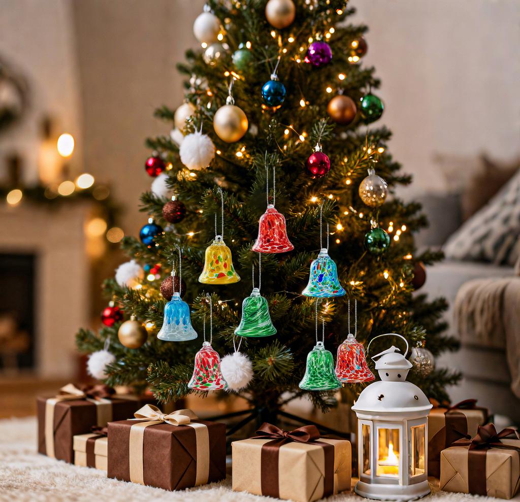 Christmas Bell Glass Material Christmas Decoration Gift Christmas Tree Ornament