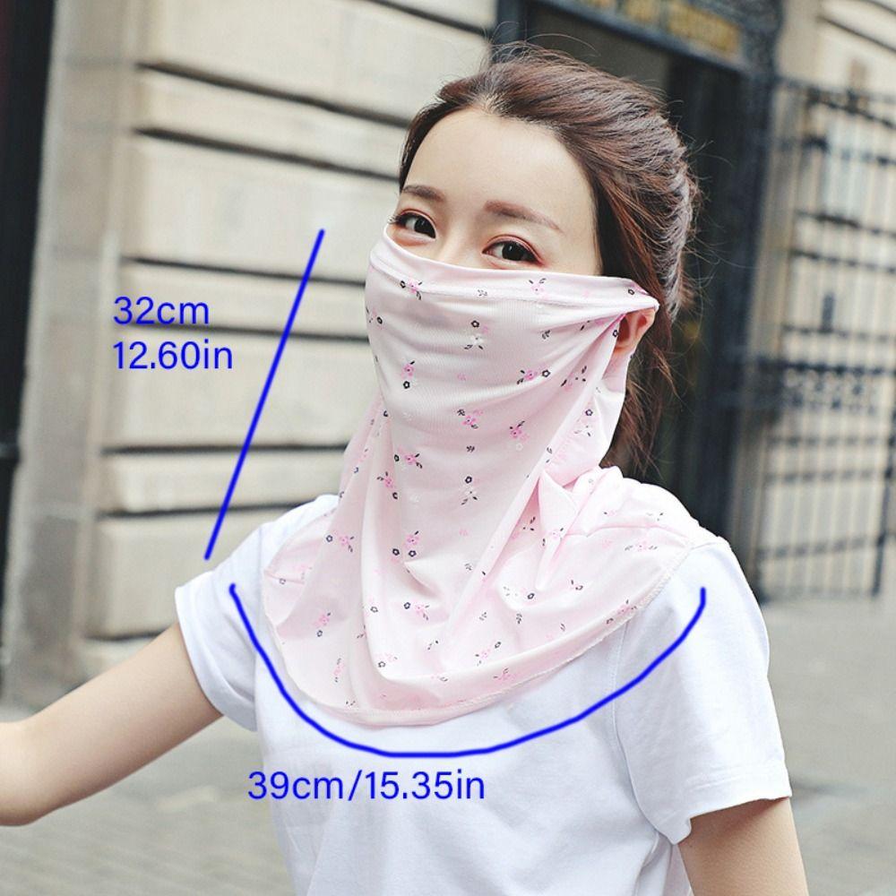 With Neck Flap Sunscreen Face Mask Veil Anti-UV Driving Face Shield Veil  Outdoor