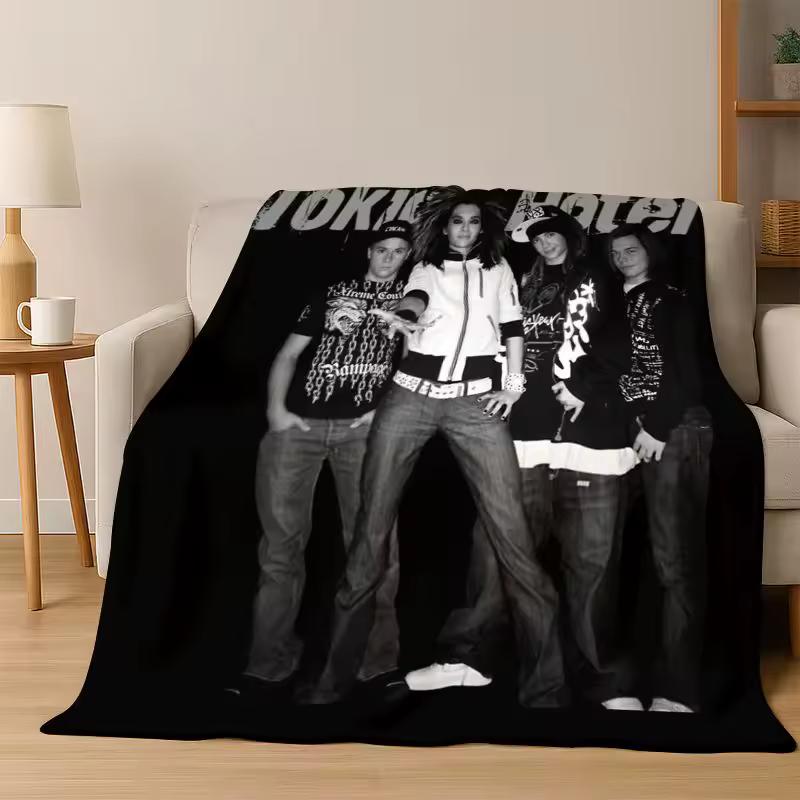 Tokio Hotel Rock Band Bill Kaulitz Flannel Blanket Soft Warm Blanket Throw Blanket for Bedroom Living Room Bed Travel Picnic