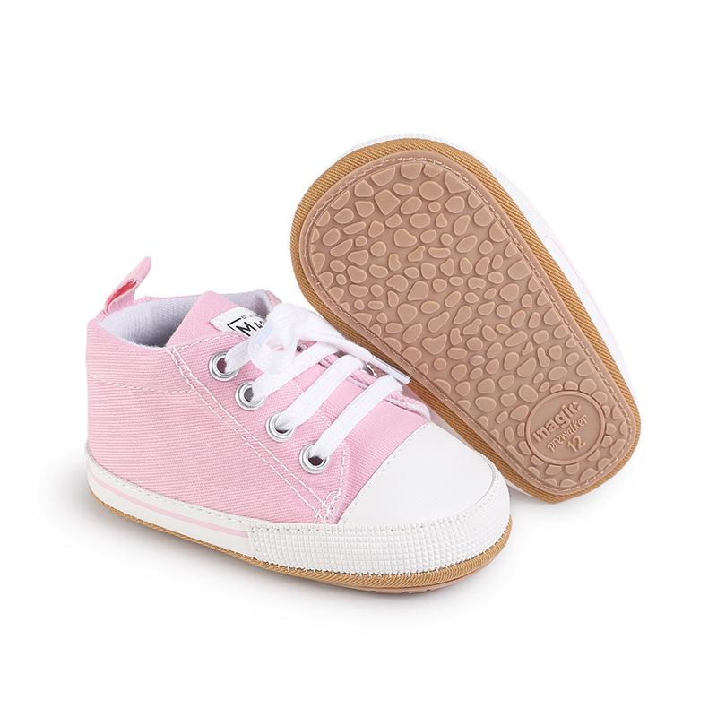 Canvas-Schuhe für Neugeborene: Gummi-Innensohle, Vor dem Laufen, 0-1 Jahr
