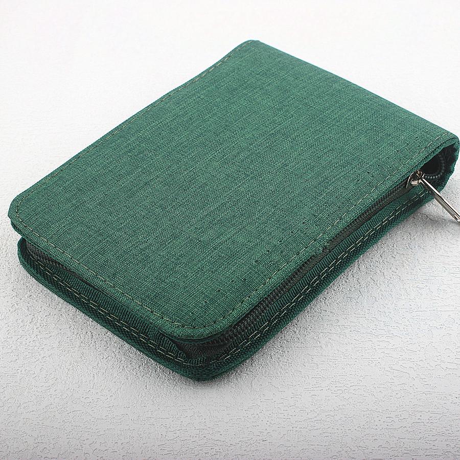 10 Fountain Pen Case, Rollerball Pen Case Gray Color, Waterproof Canvas Pen Display Holder Organizer Bag