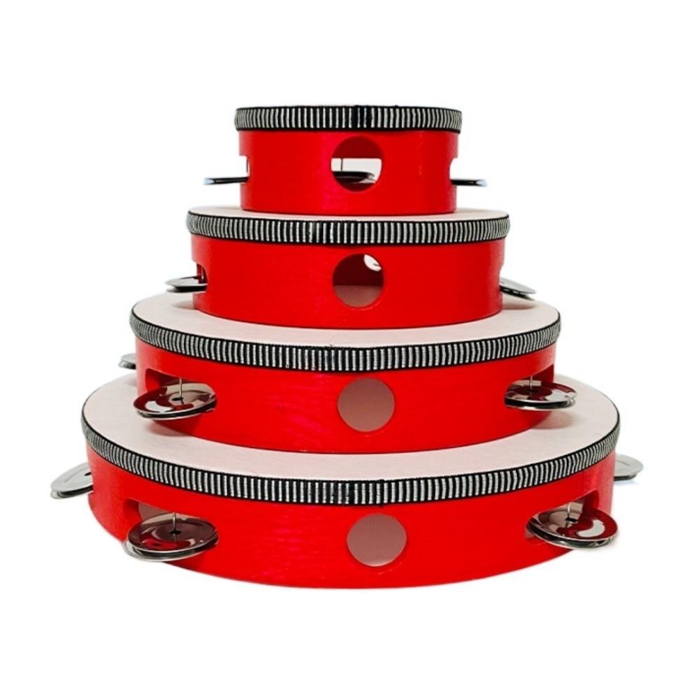 4/6/8/10 Inch Hand Held Drum Metal Jingles Children Drum New Percussion Toy For Party Games