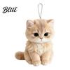 High Elastic Cotton Plush Simulation Cat Doll Keychain, Soft Skin Friendly Stuffed Animal Decorative Toy Pendant, Kitten Plushie Bag Charm for