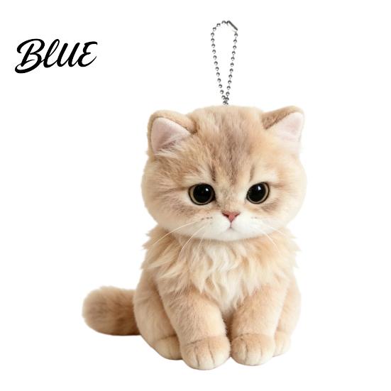 High Elastic Cotton Plush Simulation Cat Doll Keychain, Soft Skin Friendly Stuffed Animal Decorative Toy Pendant, Kitten Plushie Bag Charm for
