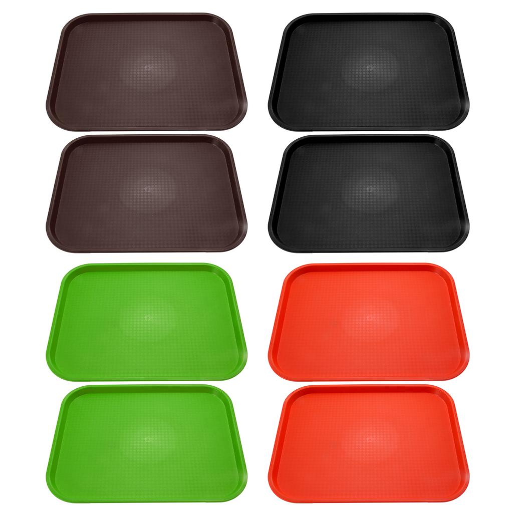 Food Service Tray Fast Food Tray Wide Applications Anti Slip Surfaces Rectangular for Restaurants for Dessert Shops for Cafes