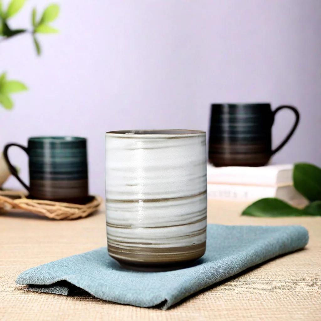 Hand-painted ceramic retro coffee cups creative kiln change infused wax aromatherapy cups master cups tea cups wheat tea cups