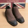 Fashion Men's Chelsea Boots Retro Style Classical Cow Suede Genuine Leather Men Fashion Brogue Comfy Ankle Boot Mens Casual Short Boots