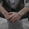 Bracciale da Uomo Retro Intrecciato con Polsino Regolabile Rame Design Largo Artigianale Gioiello da Braccio Unisex Accessori da Polso