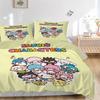 3pcs Sanrio Characters Gathering Pattern Bedding Set, 1* Cover + 2*Pillowcases, Printed Bedding Set, Soft and Comfortable.S085