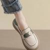 Pregnant women casual small leather shoes women 2025 spring new versatile Internet celebrity soft sole one pedal Doudou shoes flat single shoes