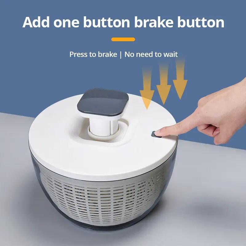 Press Type Vegetable Dehydrator Fruit Dryer Household Large Capacity Dehydrator Kitchen Accessories Drain Salad Basket Gadgets