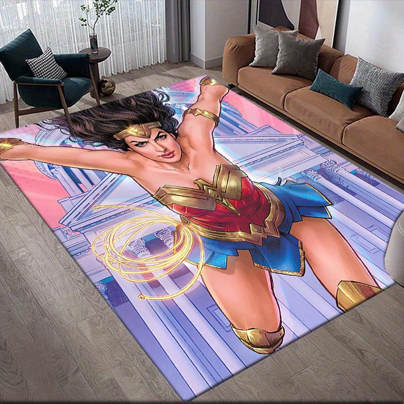 Wonder Woman Anti-Slip Rug, Rectangular Carpet for Home Bedroom & Game Room