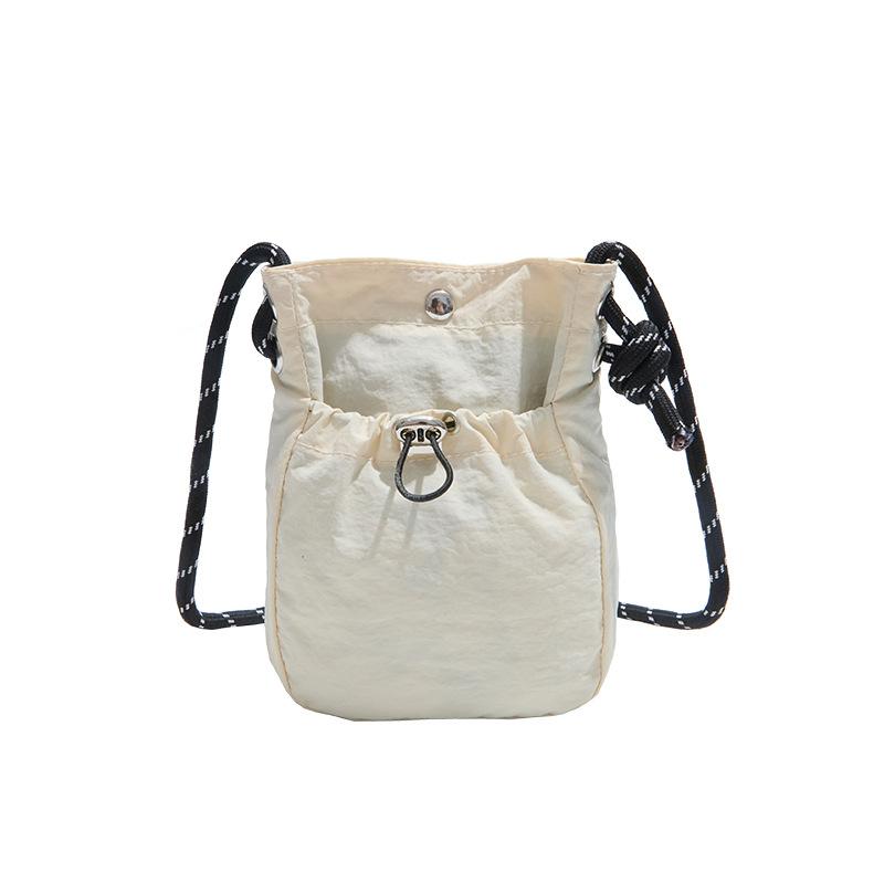 Literature and art new summer shoulder messenger bag drawstring small bag texture fashion mobile phone bag