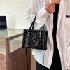 Pu women's bag small square bag handbag new shoulder bag sweet sequined messenger bag bag bag