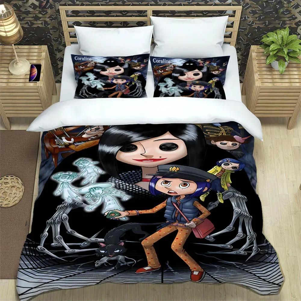 3D C-Coraline kreskówkowy Zestawy Pościeli wykwintny zestaw pościeli poszwa na kołdrę kołdra zestaw pościeli luksusowy prezent urodzinowy