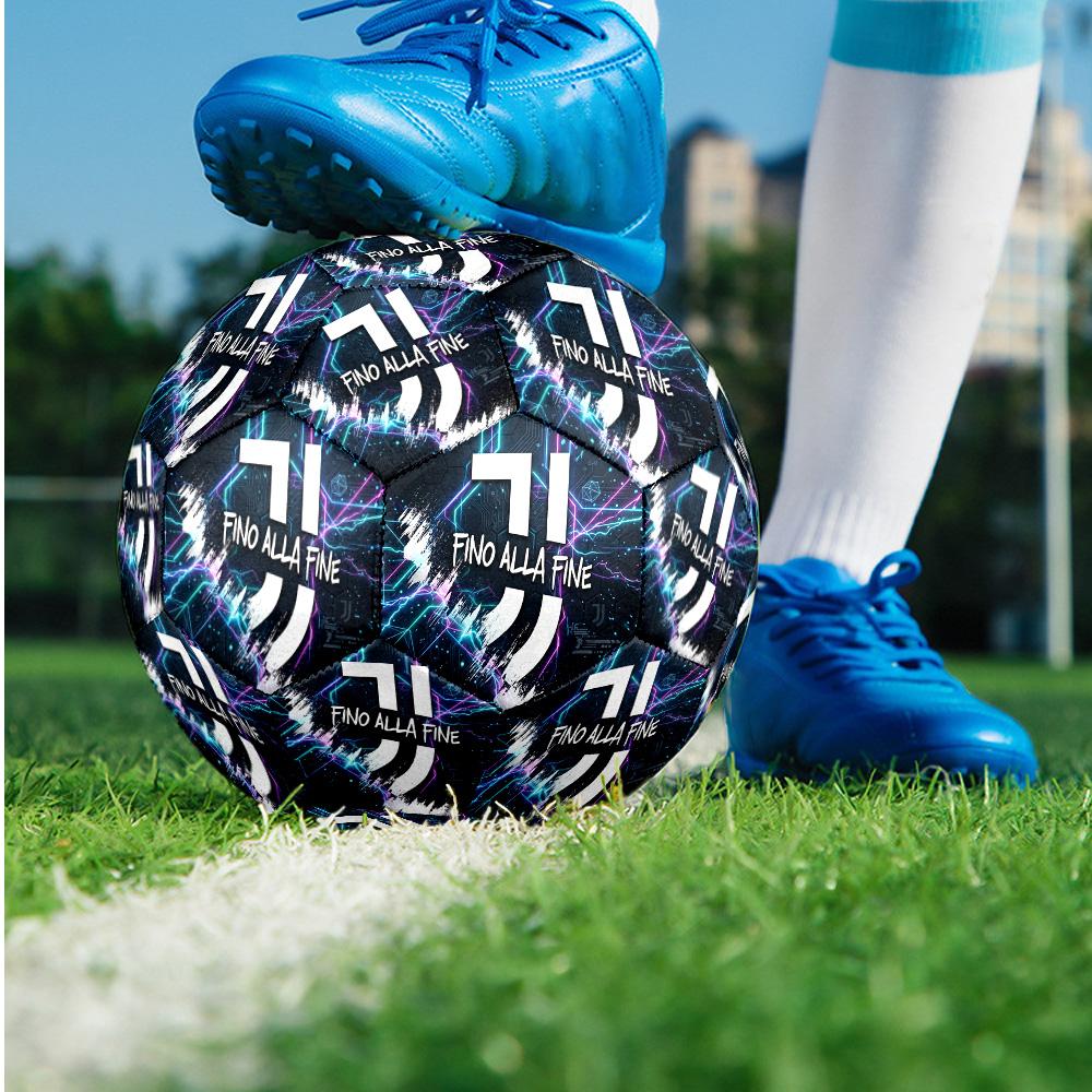 Juventus FC Theme Soccer Ball Size 5 Soccer Ball Soft Touch Professional Training Football for Outdoor Sports