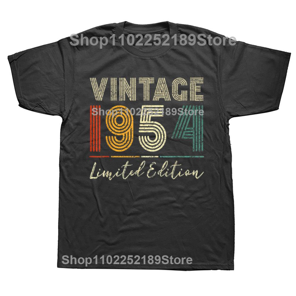 71 Year Old Gifts Vintage 1954 Limited Edition Birthday Essential TShirt Harajuku 71th Party Retro Short Sleeve Mens Clothes
