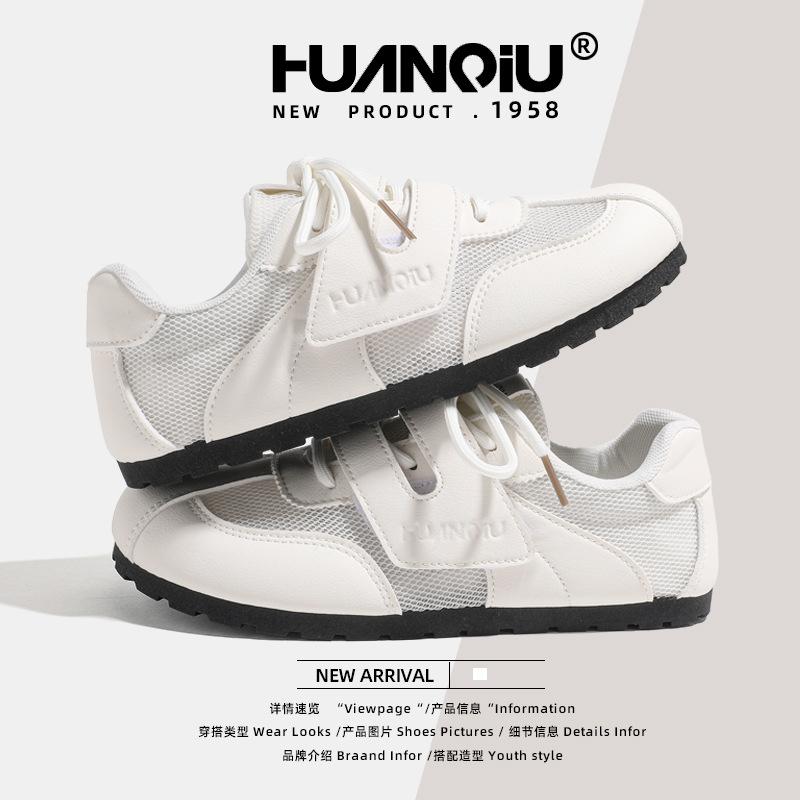 Global mesh versatile little white shoes women's KMXFX8093 summer new breathable niche student moral training shoes women