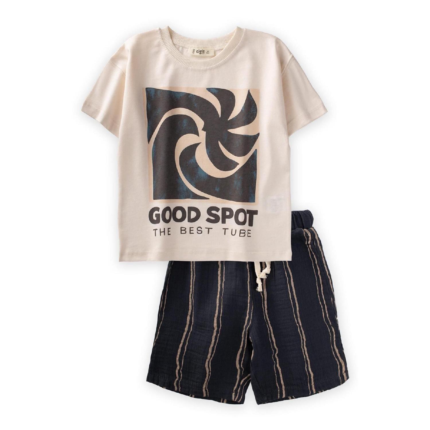 

Комплект капри Good Spot с принтом для 2–7 лет, экрю