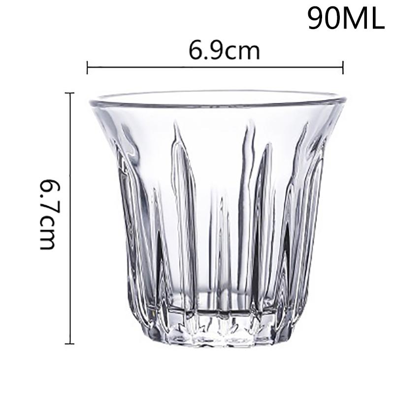 90-200 ml ceașcă de cafea din sticlă transparentă pahare de băut pentru espresso, cappuccino, suc, cocktailuri, bucătărie, veselă de barista