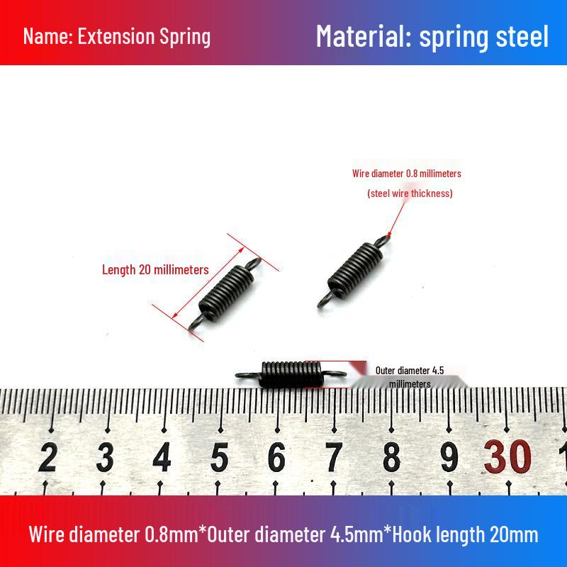 

Желтая пружина растяжения 0,8 мм с крючками - Усилие возврата степлера