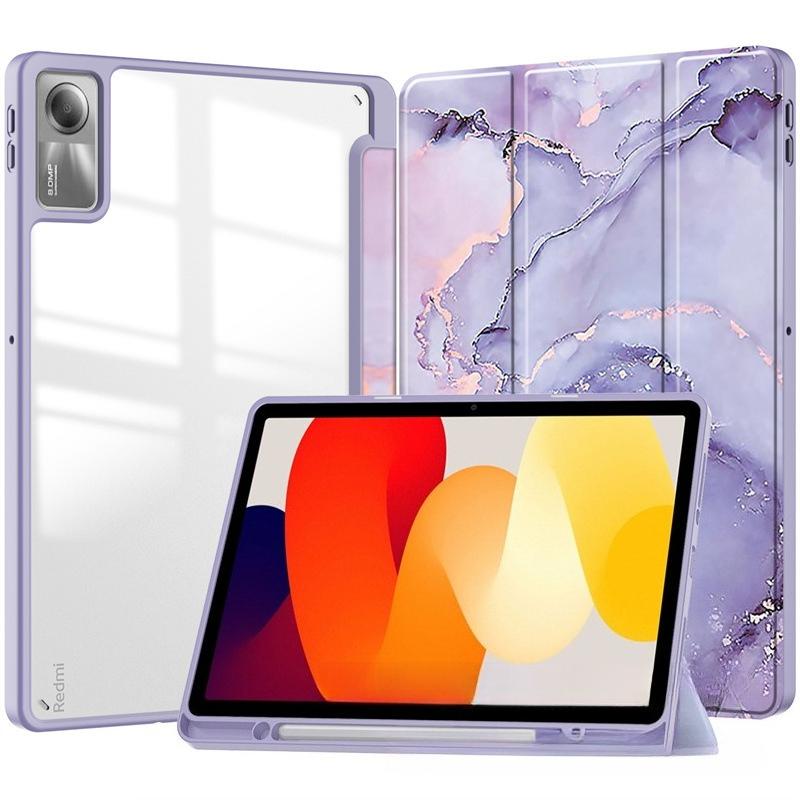 Kompatibilní s lenovo xiaoxin Pad 2024 TB331 Tab M11 TB330 Pouzdro na tablet Akrylové Průhledné Skládací Odolné proti pádu Kožený kryt
