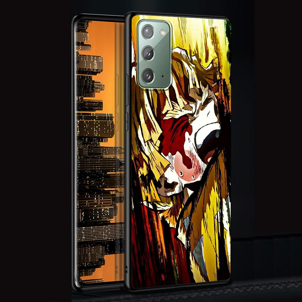Anime Demon Slayer Case for Samsung Galaxy Note 20 Ultra 10 Lite 9 8 A53 A52 A12 S22 S21 FE S20 Plus TPU Black Phone Cover Shell