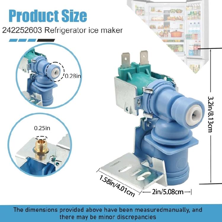 High Compatibility Freezer Water Part Replacement Plastic Metal Texture Perfect for Refrigerator Repair and Maintenance