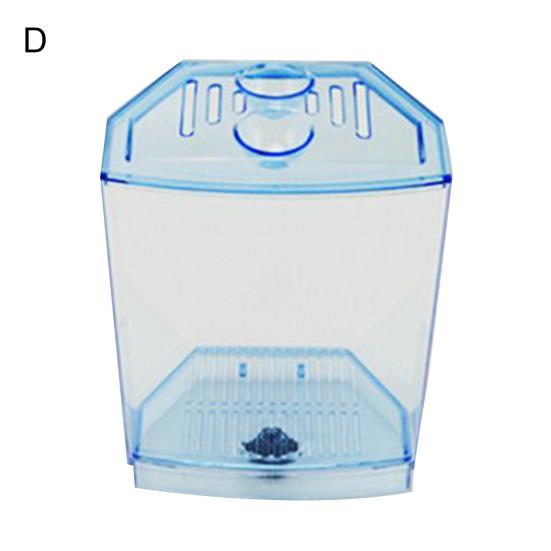 Multifunctional Acrylic Split Fish Tank Breed Box with LED Light Imitation Plant