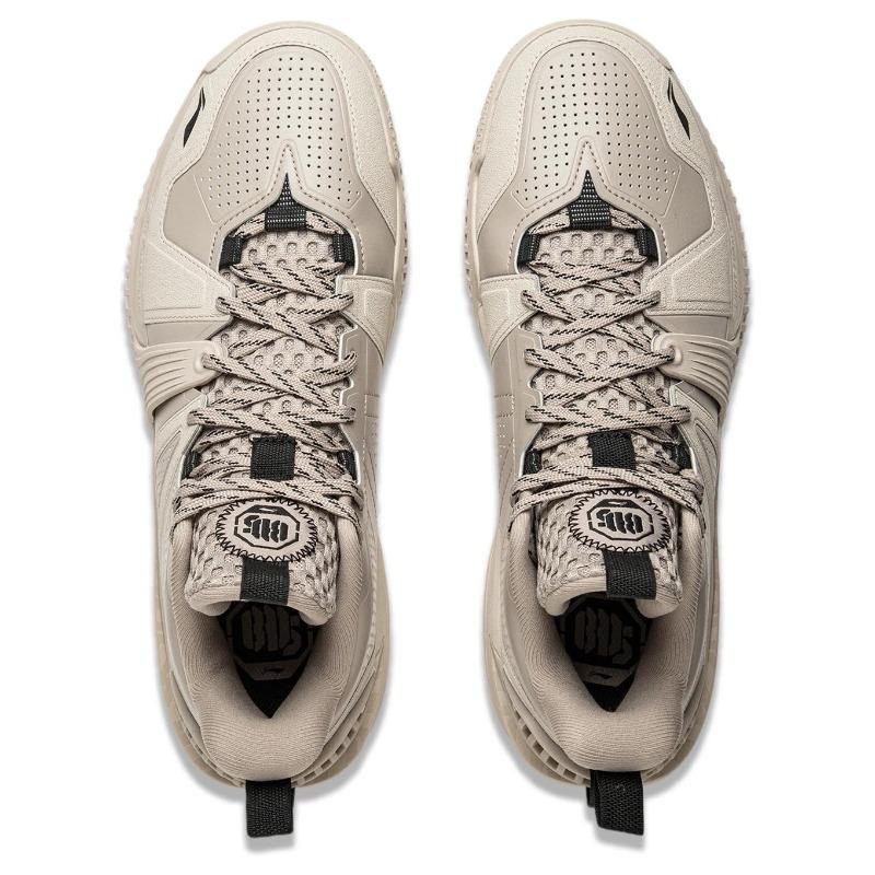 Li-Ning BadFive Storm 2024 WNTR Men High Top Basketball Shoes Beige ABFU051-3