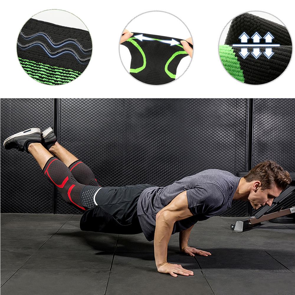 1 Pair Elastic Nylon Knee Pads Fitness Guard Gear Athletic Kneepad Patella Brace Support for Basketball Volleyball