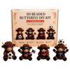 3D DIY Beaded Animal DIY Kit with 4 Cute Highland Cow Handmade Bead Art Kit Beads Making Kit for Beginners and Craft Enthusiasts