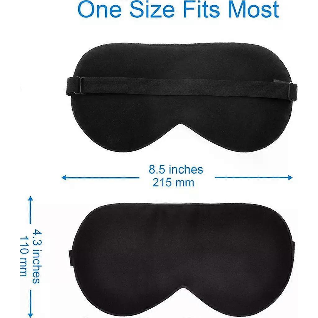 INF Sleep Mask, 100% Pure Silk, Adjustable Blindfold for Travel At Home, 2-Pack