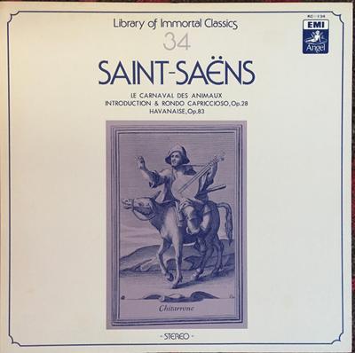 LP Record SAINT SAENS - Le Carnaval Des Animaux / Introduct KC134 ANGEL Japan Classical Used