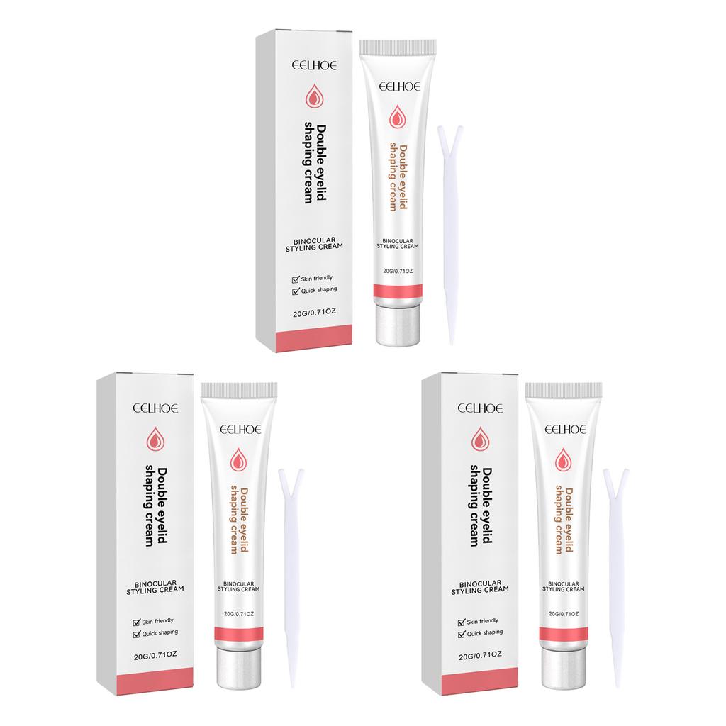 Double Eyelid Styling Cream Natural Invisible Eye Lift Eyelid Adhesive Cream Quick-Drying Long Lasting Eyelid Glue With Y Stick
