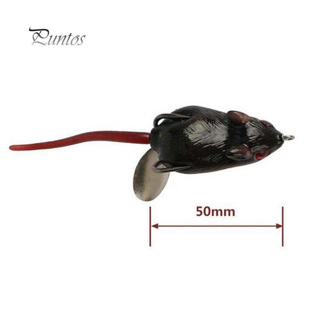 Lifelike Rat Hook Bass Snakehead Fishing Tackle Bait Mouse Lure