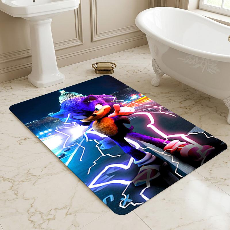 Sonic Living Room Nonslip Area Rug Soft Carpet For Bedroom Game Playroom Sofa Office Home Decor Doormat Christmas Gift C93037