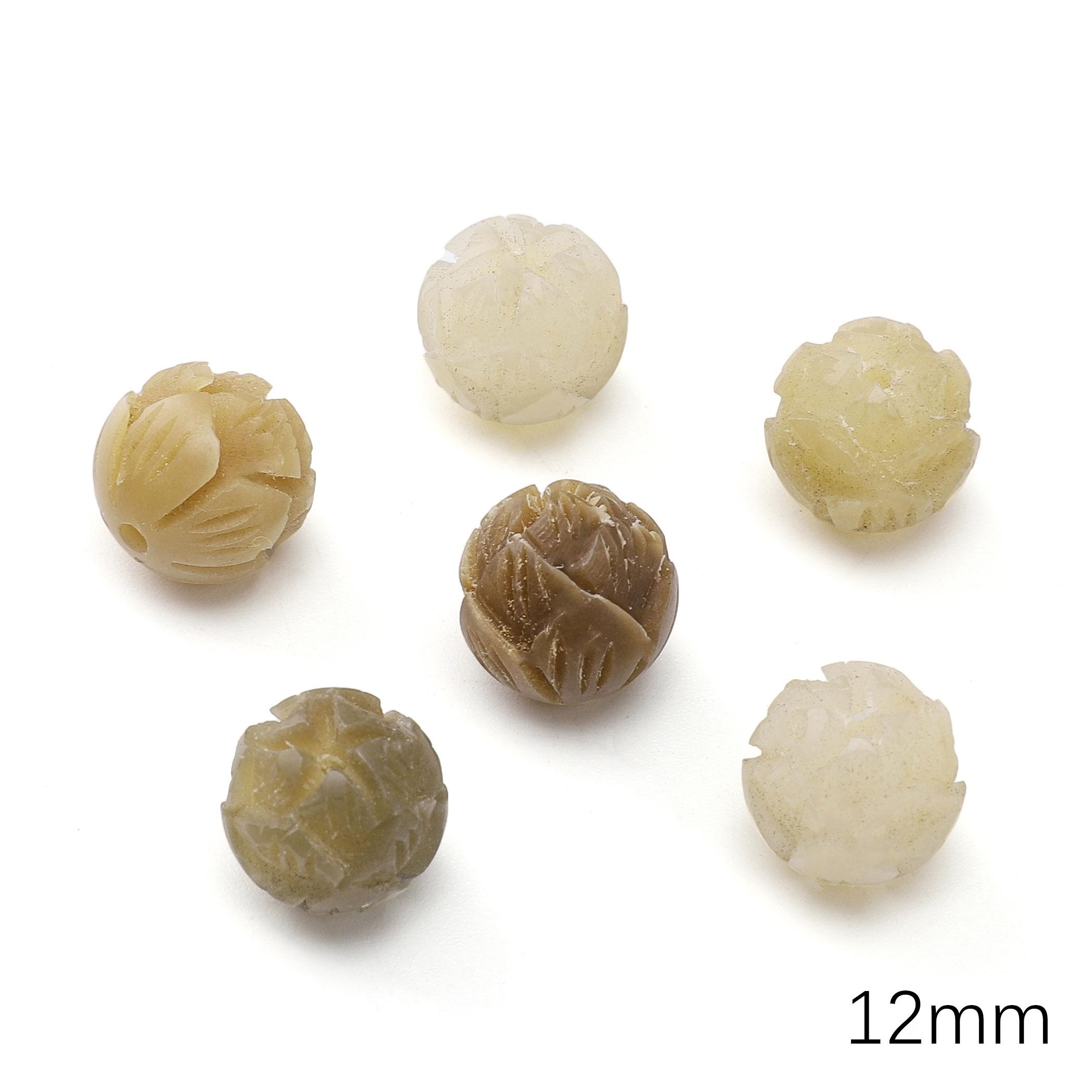 

Деревянные круглые бусины для изготовления украшений своими руками, браслетов, ожерелий Yellow flower 12mm 1pc