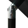 2.5 x 2.5 m Black Triple Layer Sun Umbrella with Aluminum Pole