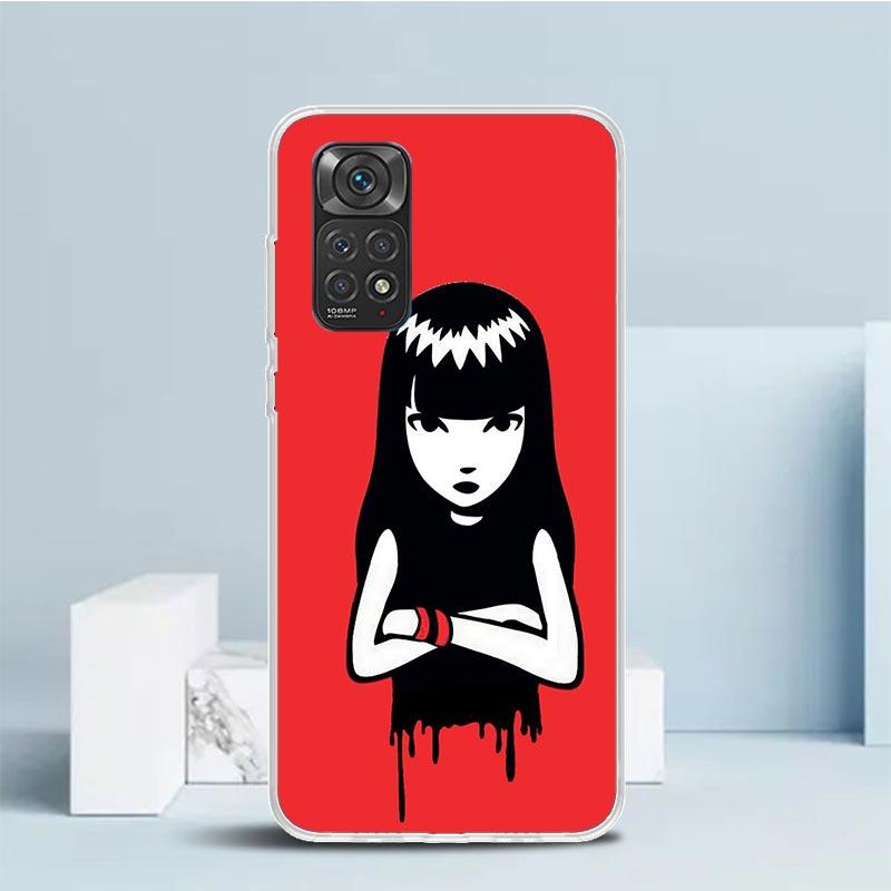 Comics Emily The Strange Soft Cover for Xiaomi Redmi Note 15 14 13 12 Pro Plus Phone Case 14S 11S 11T 11E 10S 10 4G Pattern Shel