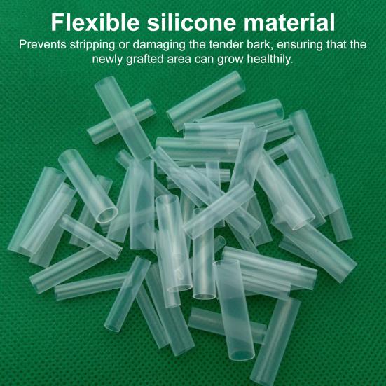 Silicone Grafting Tubes Tree Healing 3-7.5mm Promotes Fruit Sleeves Flexible Grafting Tree Trunk Protective Wrapping Sleeve