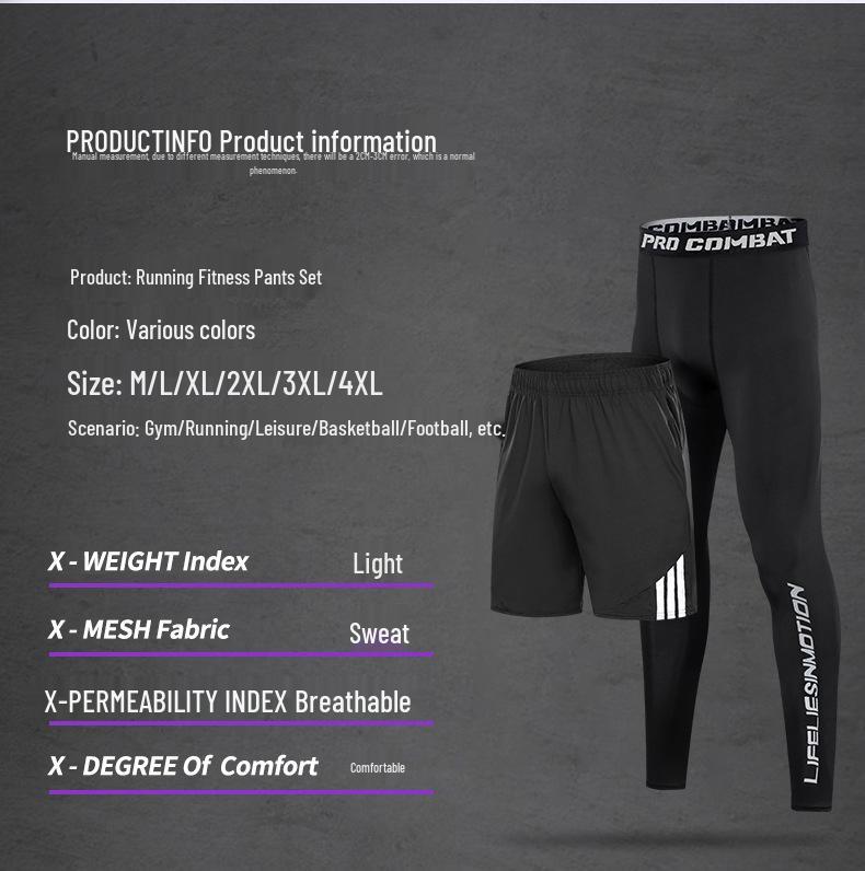 Men's Quick-Dry Compression Running Tights 