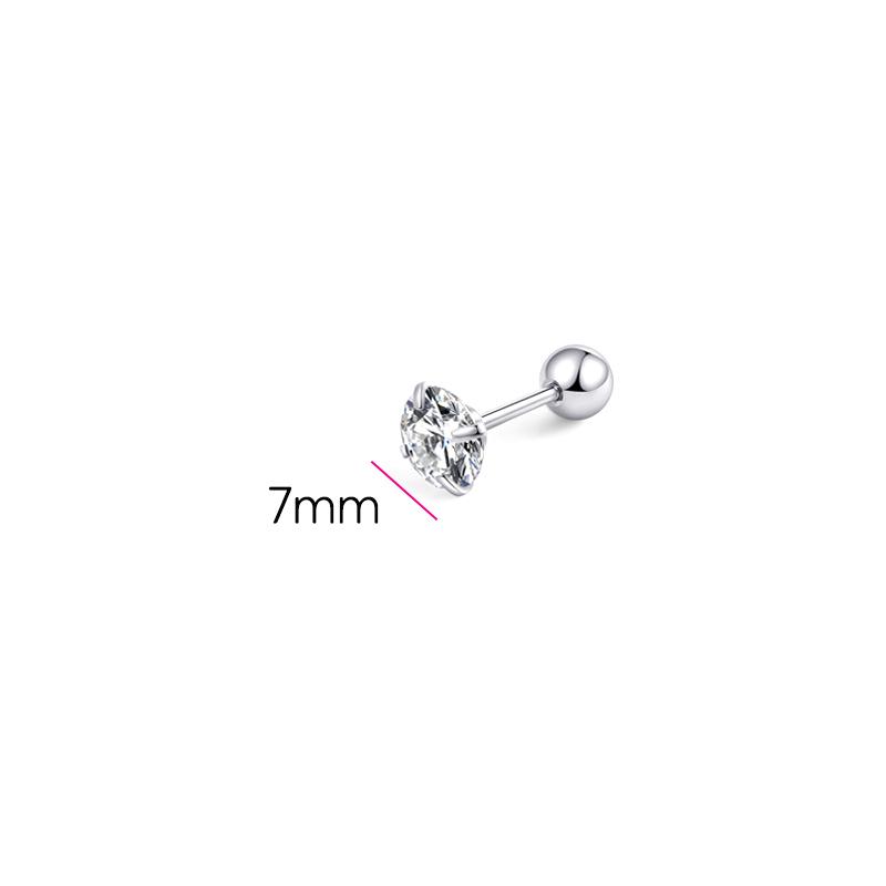 Silver Needle Shiny Zircon Stud Earrings Women Style Cute Sweet Jewelry Accessories Simple  Jewelry Accessories