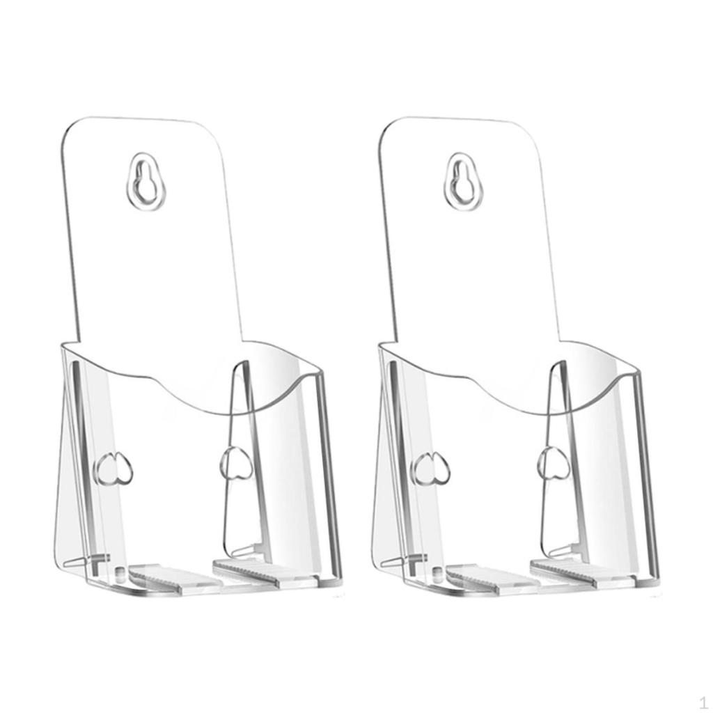 Acrylic Brochure Holder Clear Display Stand Magazines Table Countertop Desk or Wall Mount Organizer