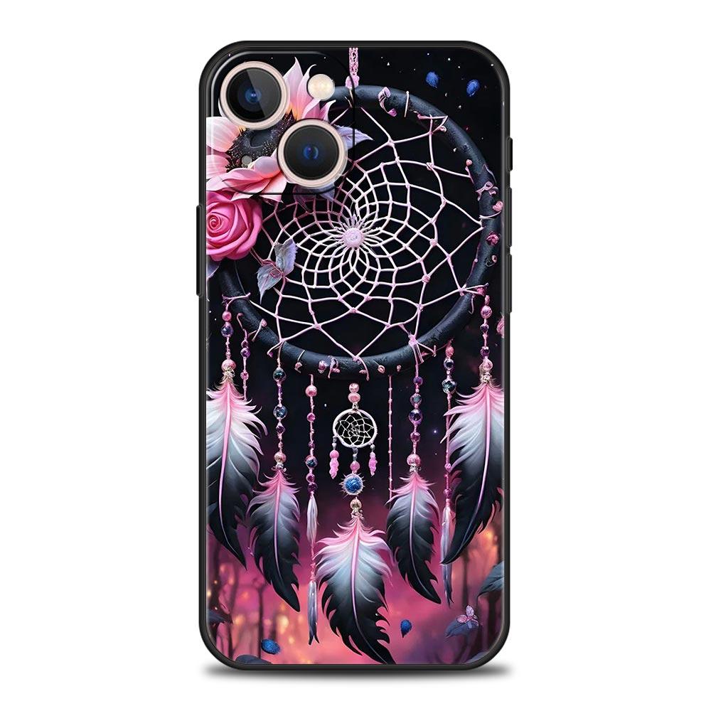 

Cute Mandala Dreamcatcher Phone Case For iPhone 17 16 15 Pro Max 11 12 13 14 7 8 Plus SE 2020 X XR XS Cover Soft Black iPhone 13 Pro