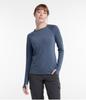 LL Bean Everyday Sunsmart Long Sleeve Crew US Size Nautical Navy 1000216100 Women's Tee, Neck, Fit, Regular, Small, Blue,