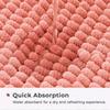 Chenille Bathroom Rug 24"x17", Non-Slip & Washable, Soft Shag Microfiber Bath Mat Compatible with Standard Bathtubs