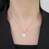 Cazador Glücksklee-Anhänger Halskette für Damen Edelstahl Klare Zirkonia Halskette Schmuck Valentinstagsgeschenk Neu
