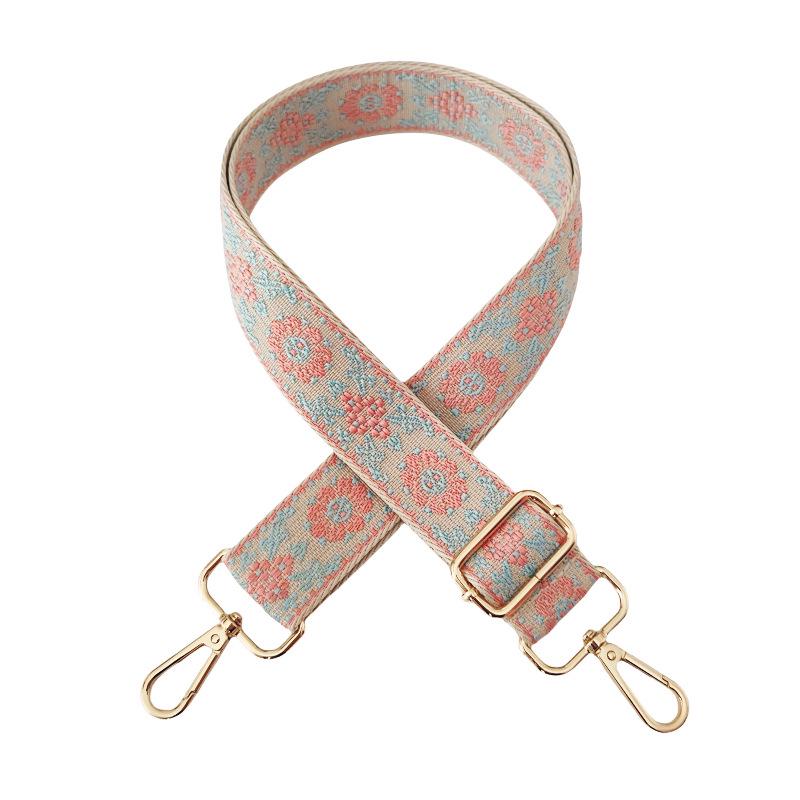 3.8cm Wide Adjustable Color Jacquard Crossbody Shoulder Strap - Bag Replacement Accessory